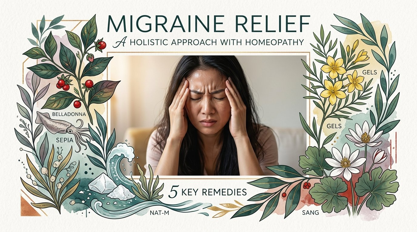 Migraine Relief: A Holistic Approach with Homeopathy五大偏頭痛順勢療法療劑：整體輪廓