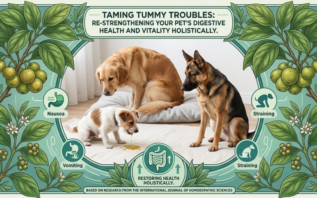 Taming Tummy Troubles: How Homeopathy Restores Your Pet’s Digestive Health and Vitality Holistically如何透過順勢療法全方位調理犬隻腸胃炎與提升免疫力